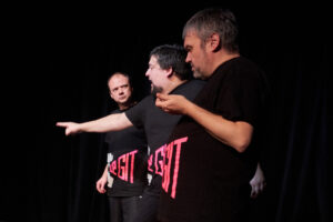 Improvisateurs lors d'un spectacle